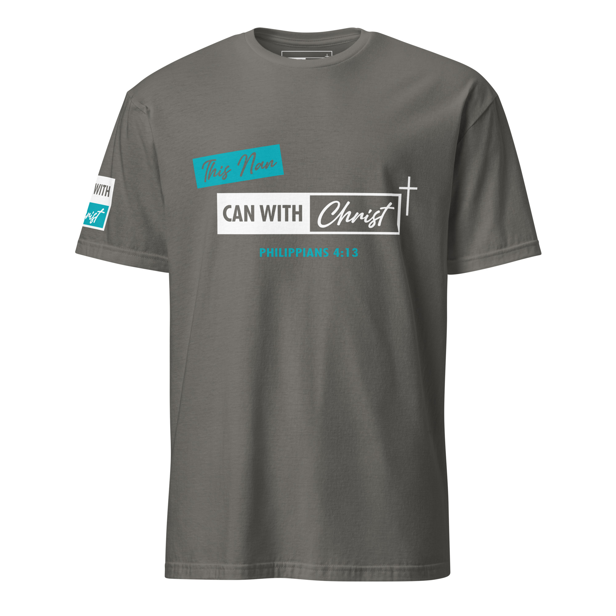 Unisex, this Nan can, teal label T-Shirt - Image 4