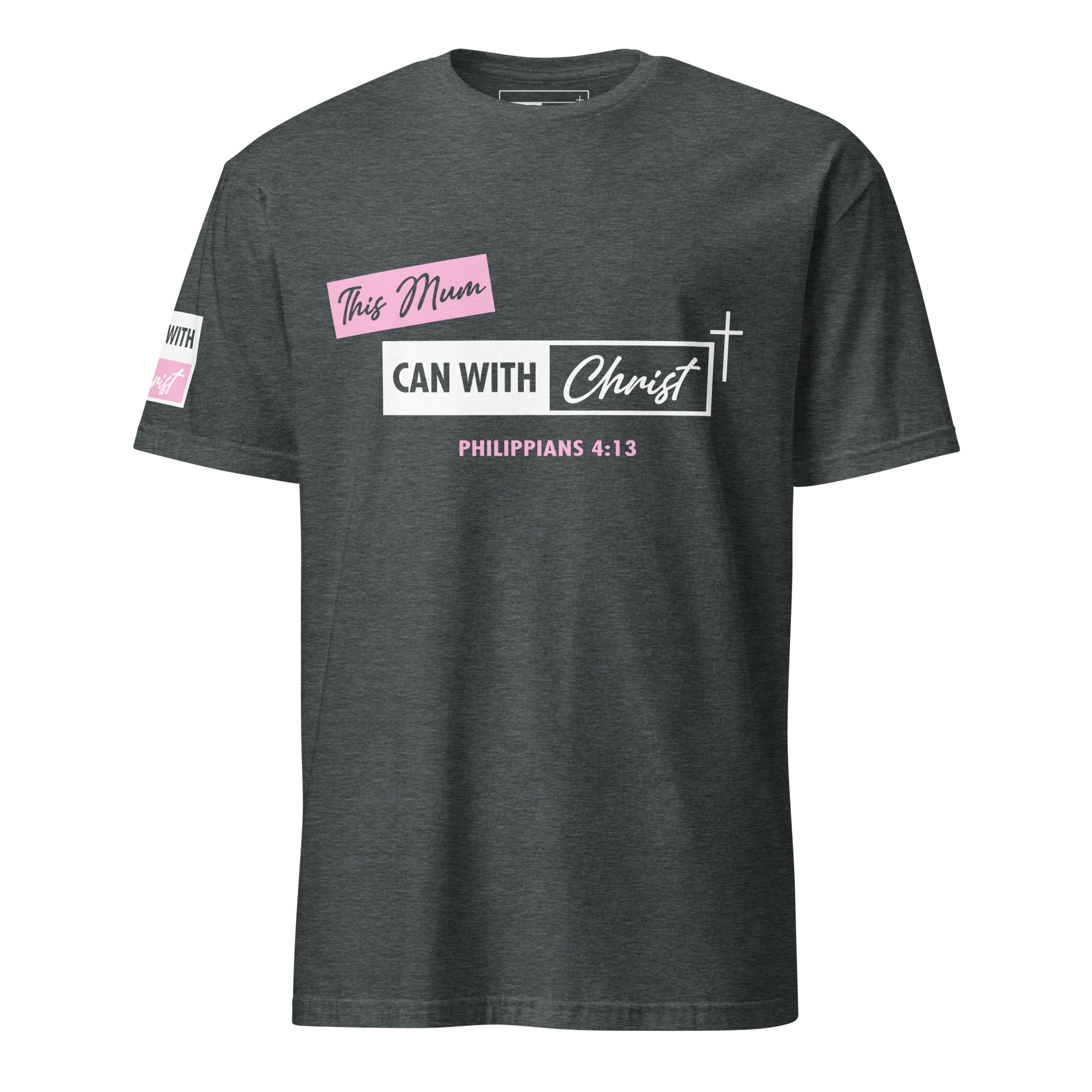 Unisex, this mum can, pink label T-Shirt - Image 3