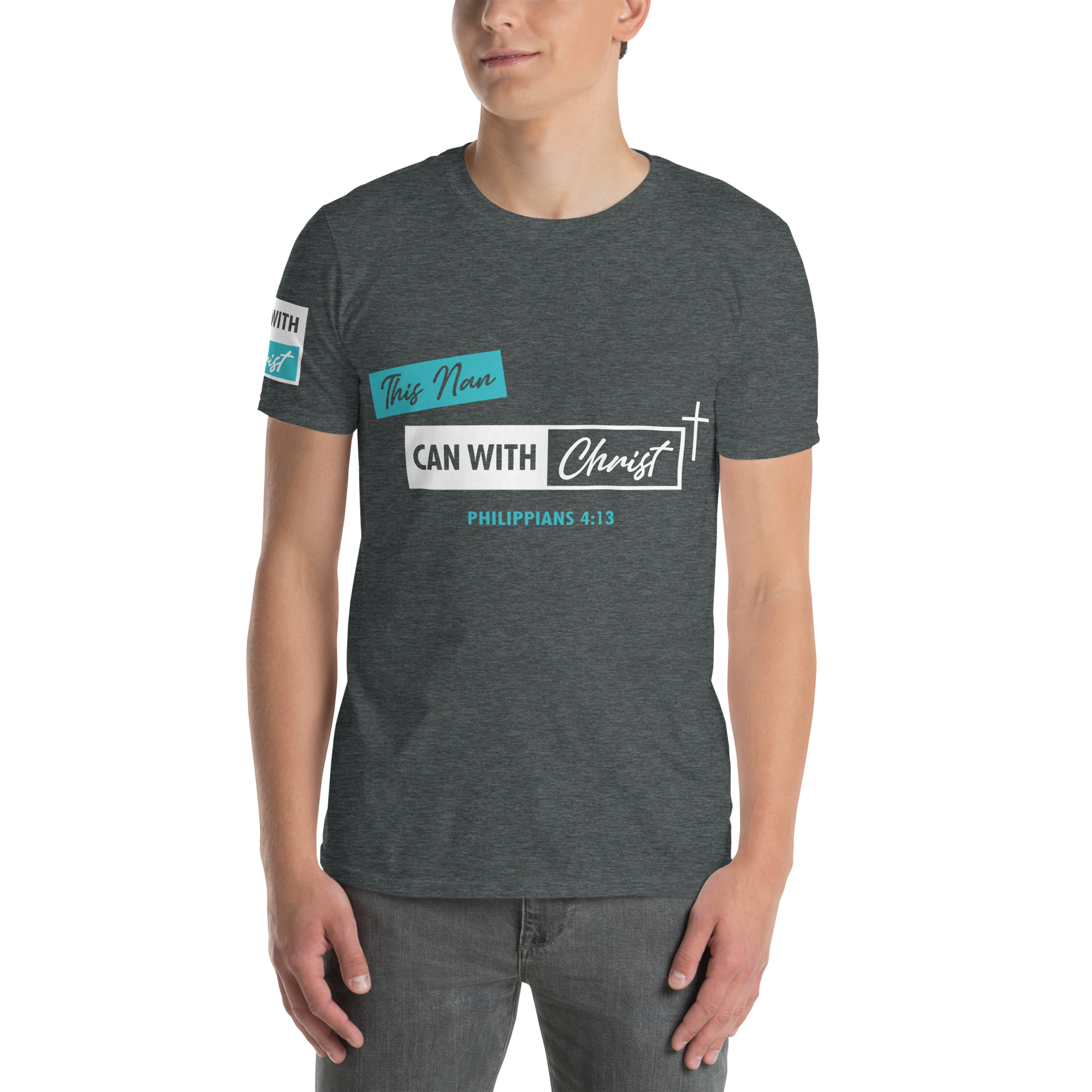 Unisex, this Nan can, teal label T-Shirt - Image 9