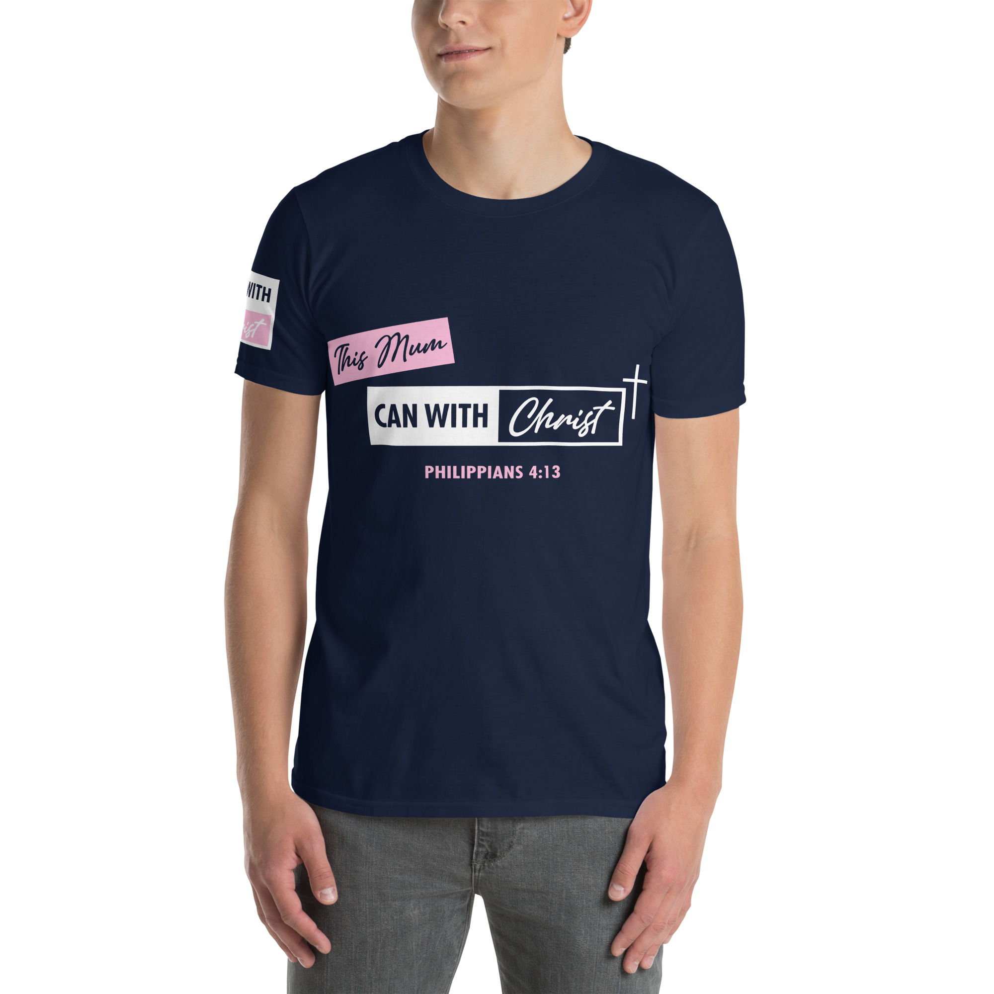Unisex, this mum can, pink label T-Shirt - Image 7