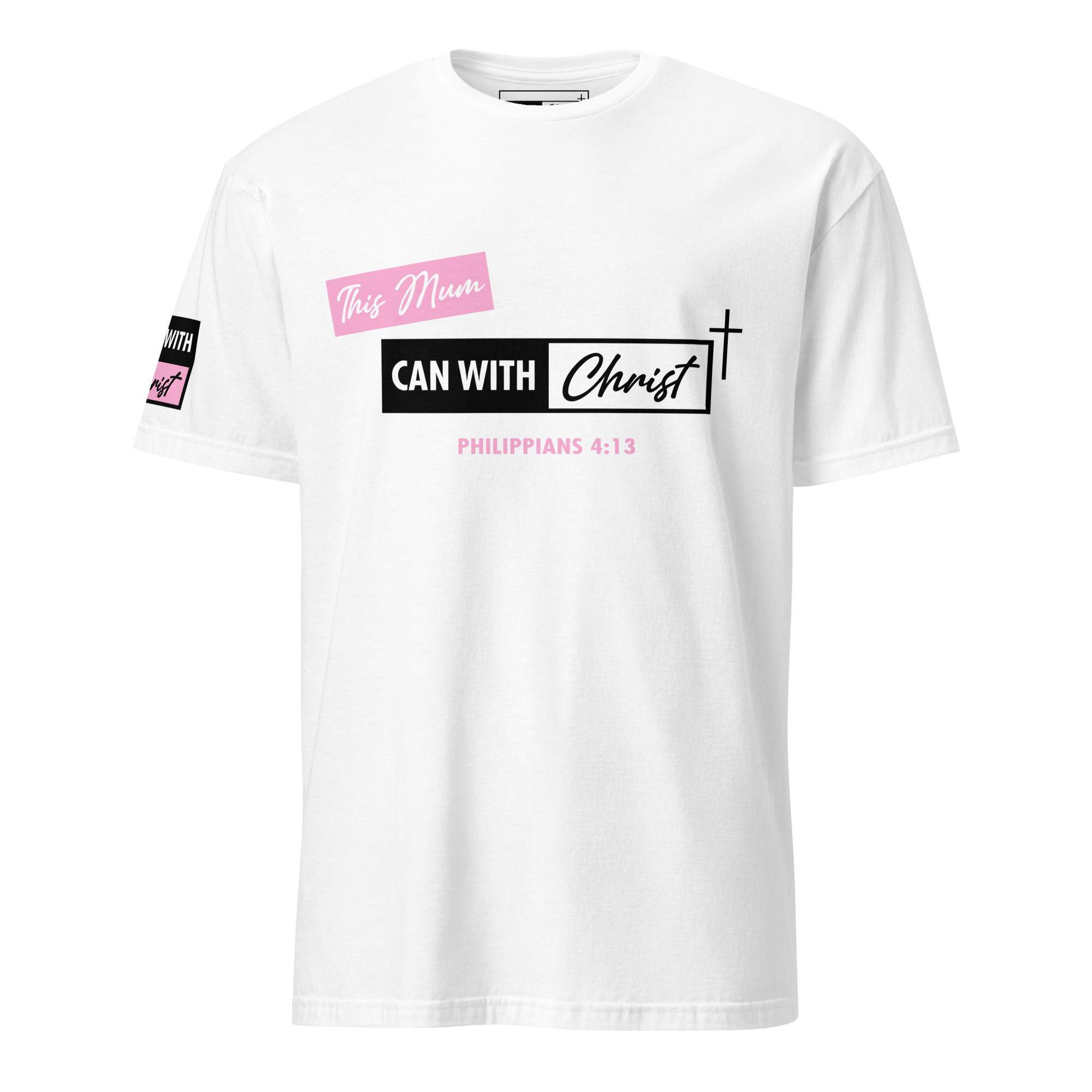 Unisex, this mum can, pink label T-Shirt - Image 16