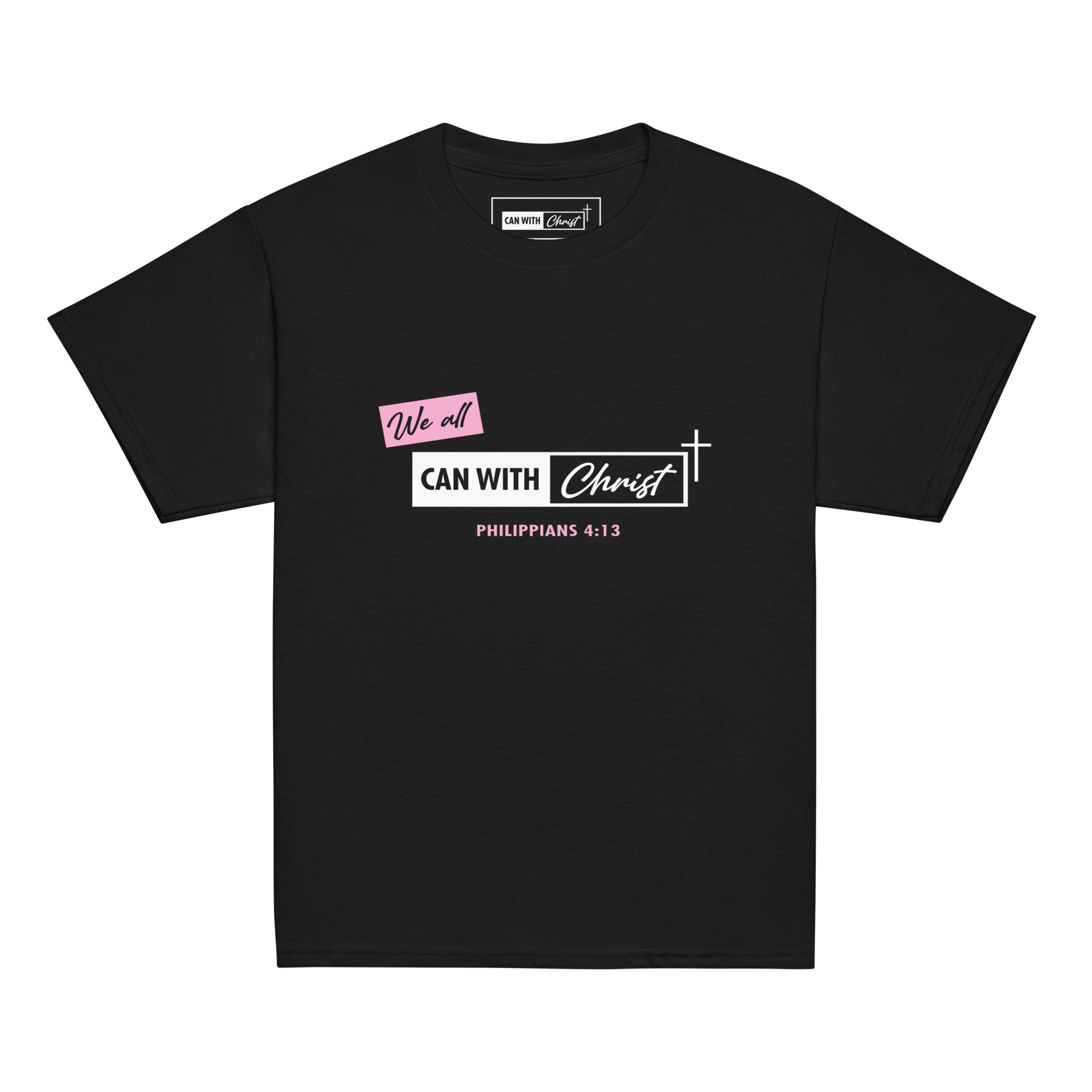 Kids, we all can, pink label t-shirt