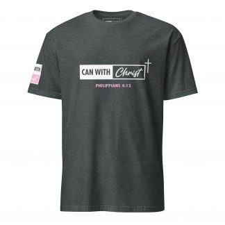 Unisex Can with Christ, pink label t-shirt