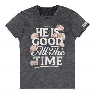 He is good all the time denim effect t-Shirt