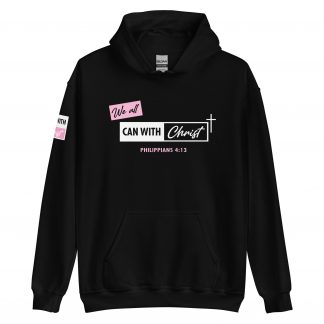 We all can, pink label hoodie