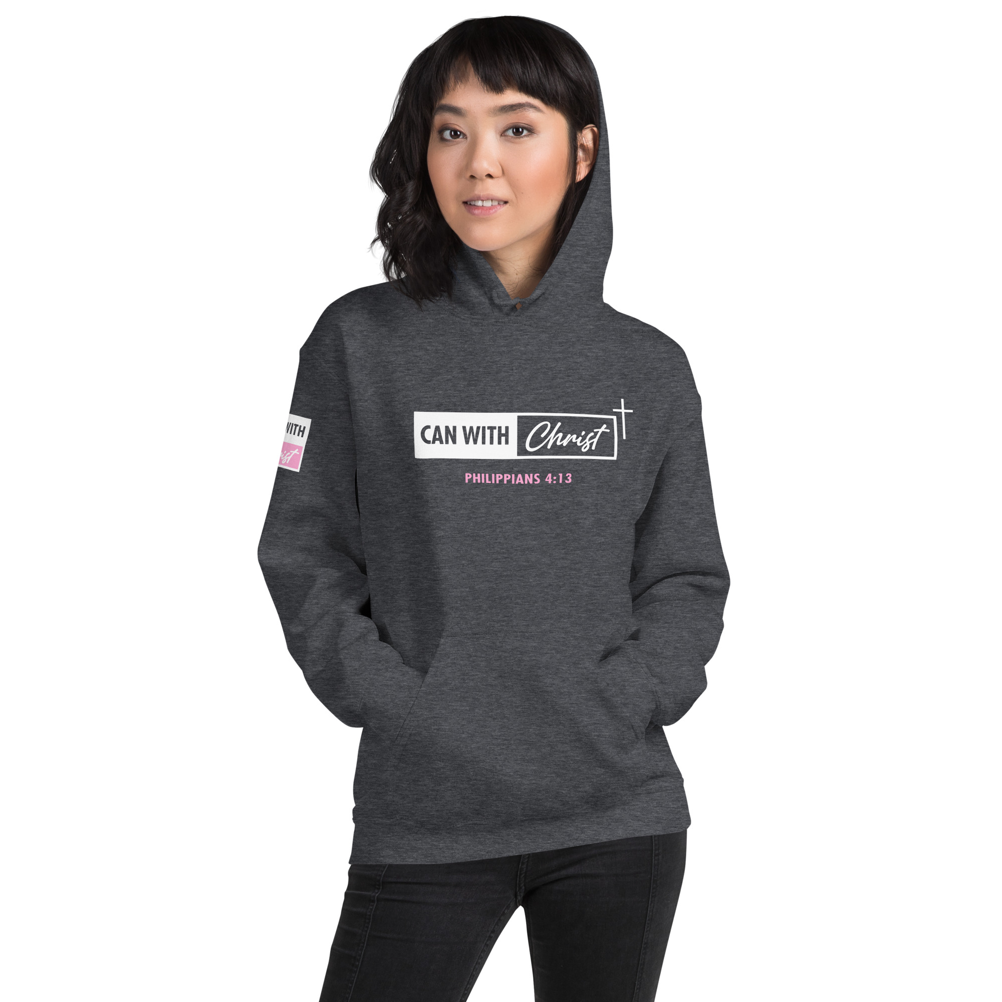 Can with Christ, pink label hoodie - Image 7
