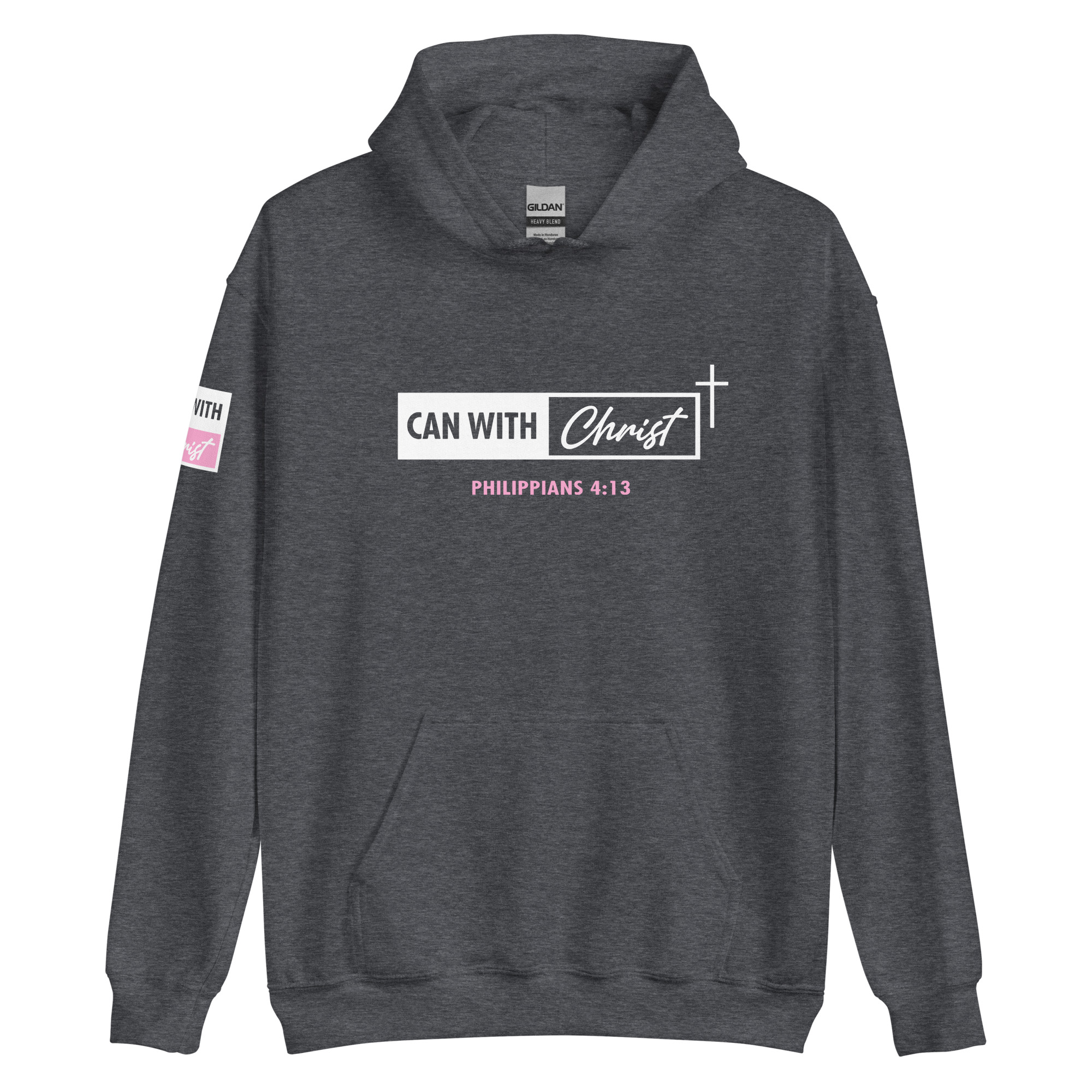 Can with Christ, pink label hoodie - Image 3