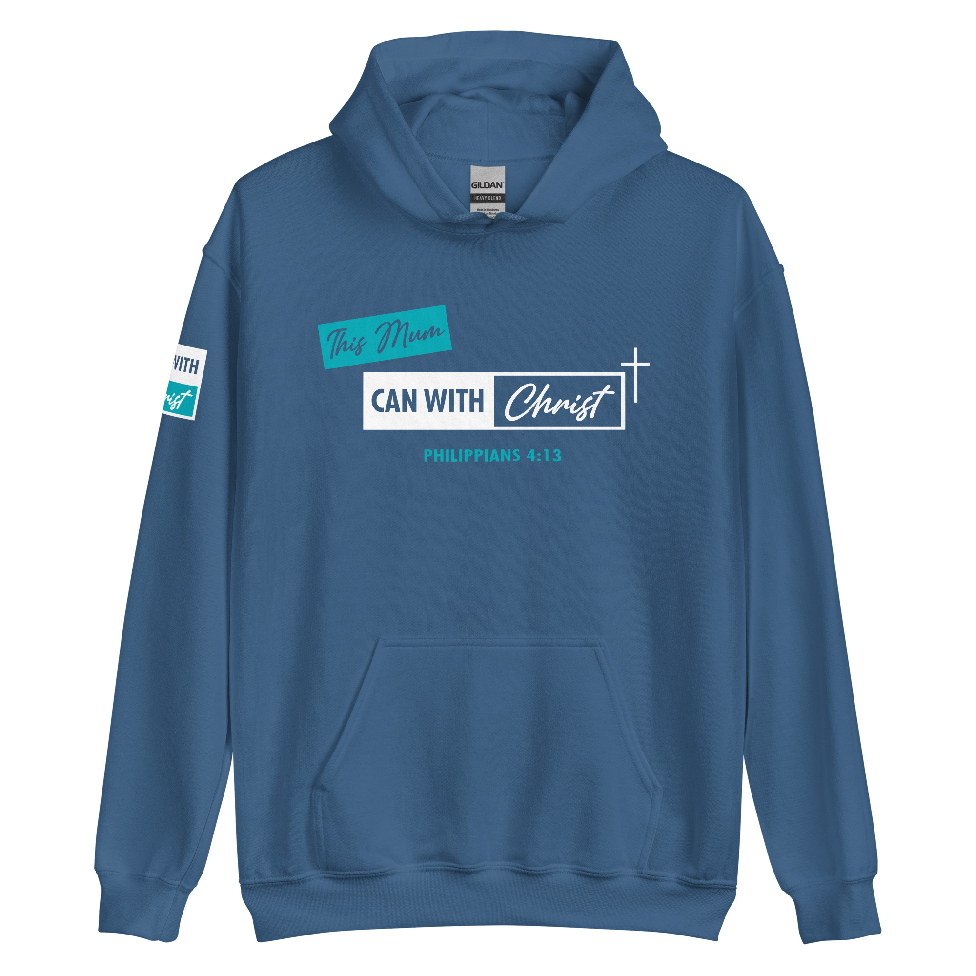 This mum can, teal label hoodie