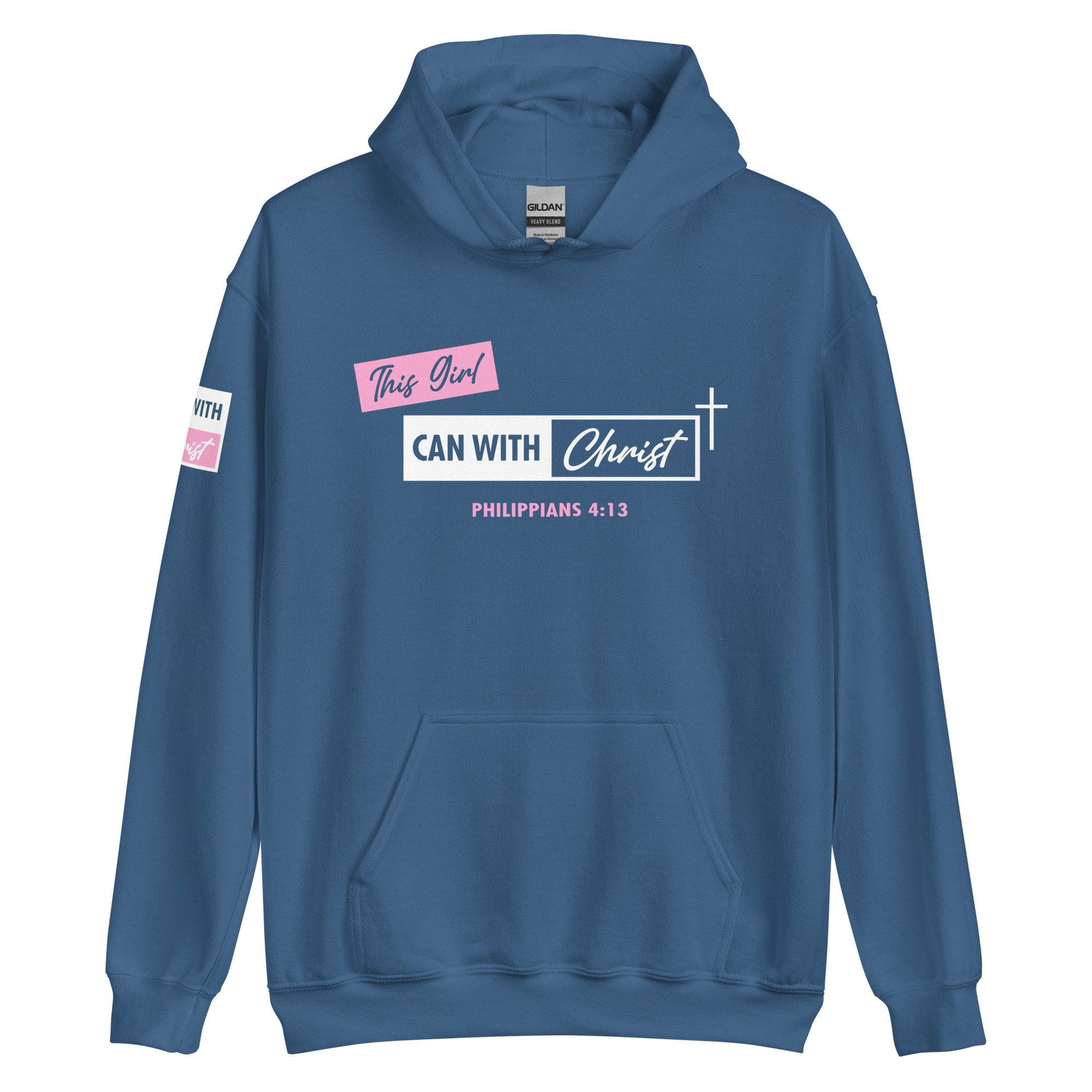 This girl can, pink label hoodie