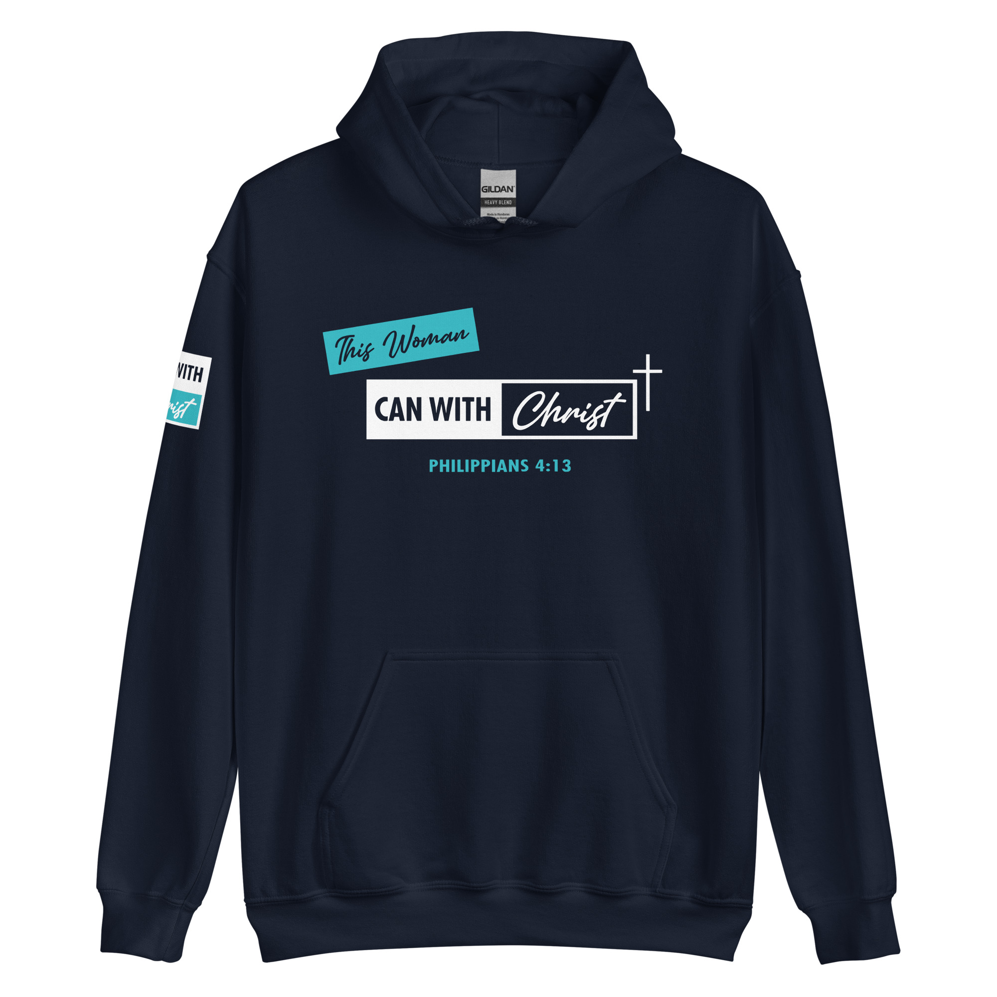 This woman can, teal label hoodie - Image 3