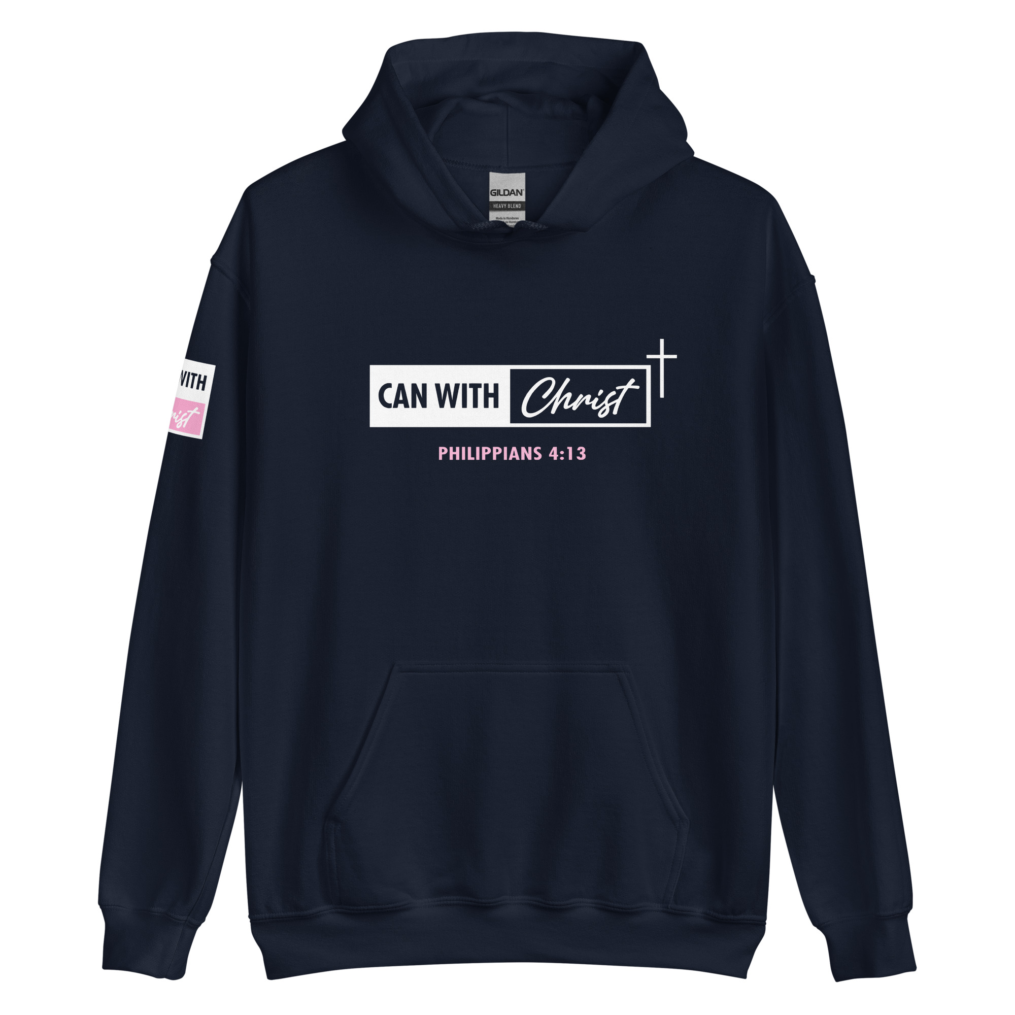 Can with Christ, pink label hoodie - Image 2
