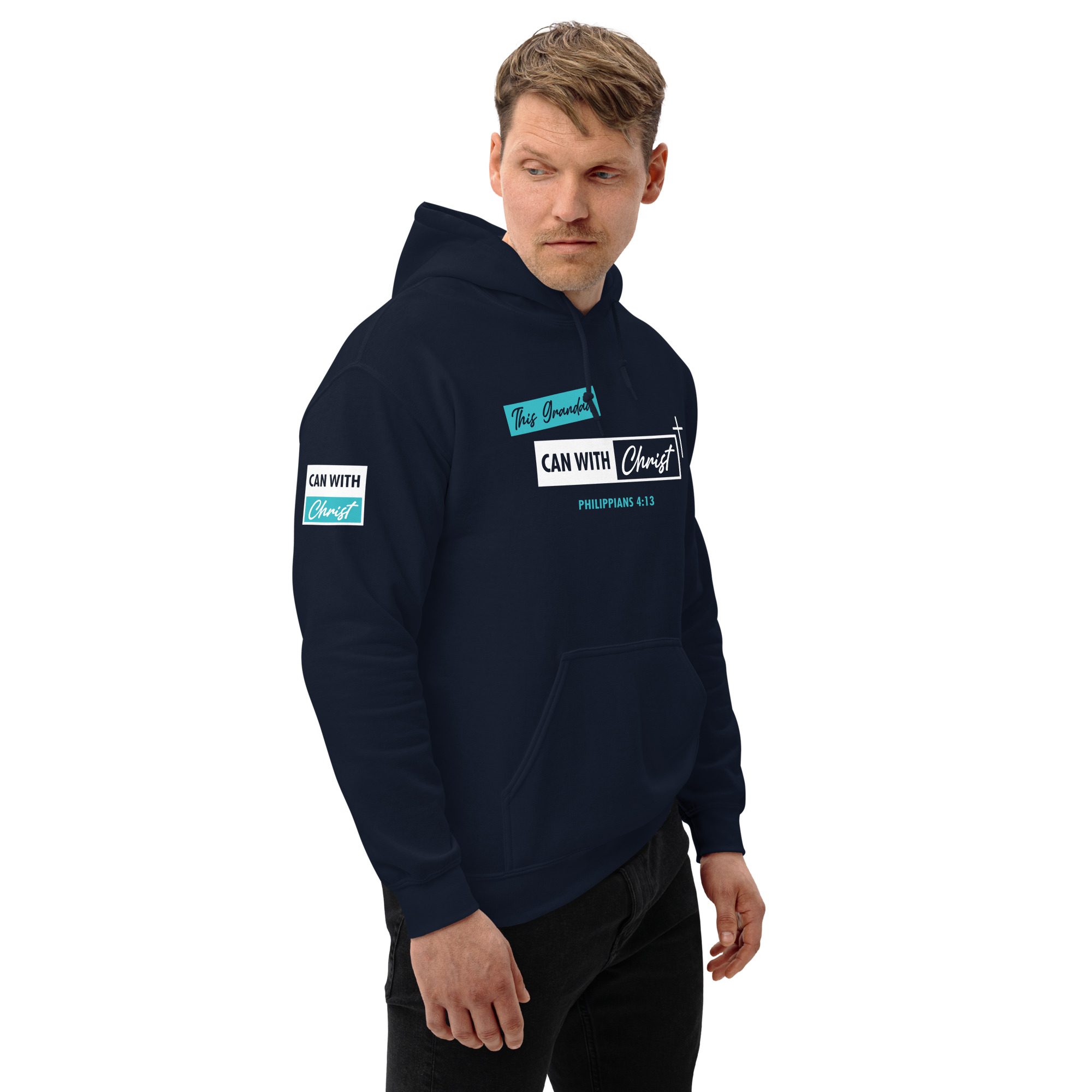 This grandad can, teal label hoodie - Image 9