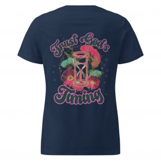 Trust Gods timing, back print t-shirt